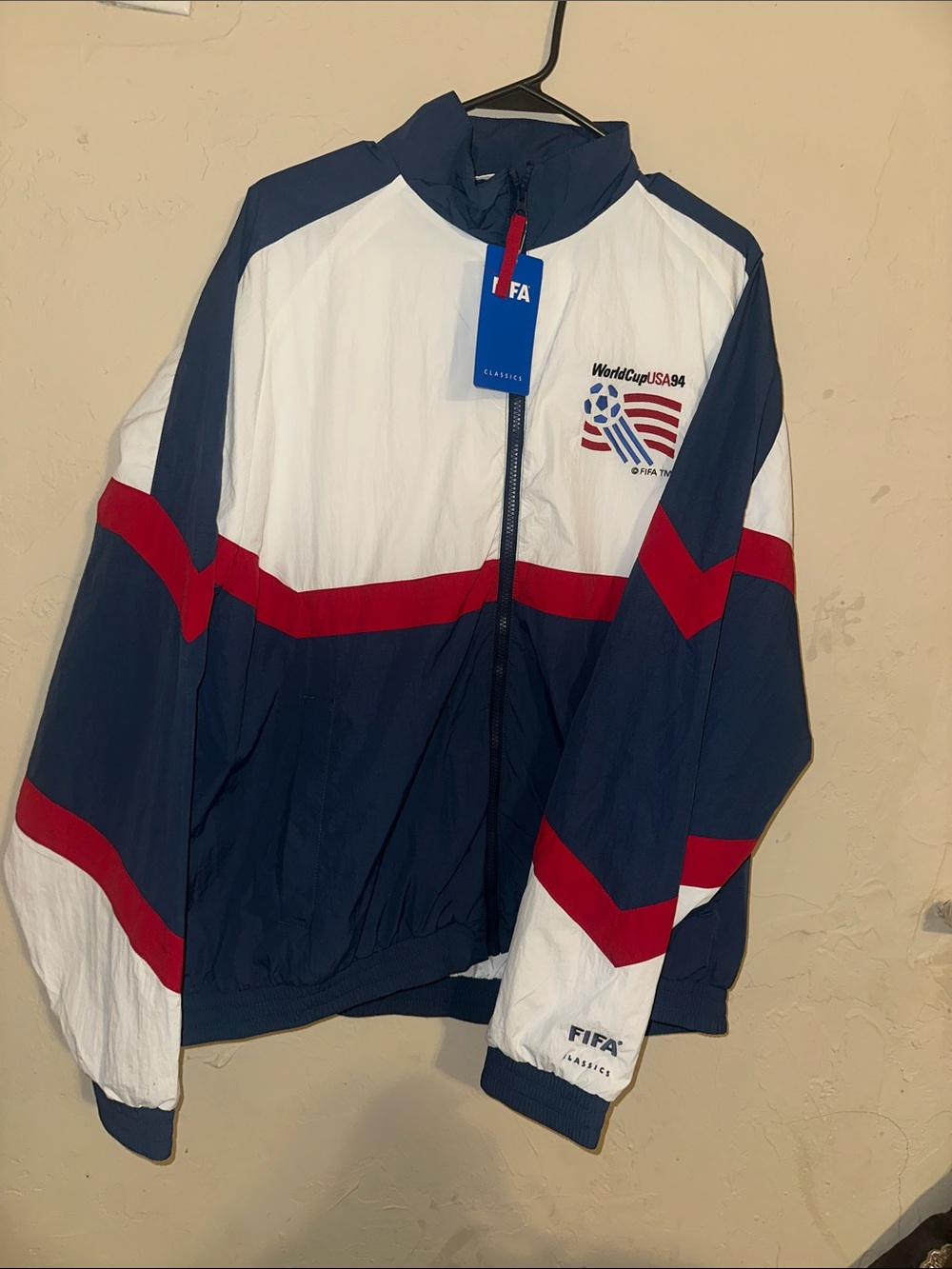 Hollister Navy White Red Men's Windbreaker Jacket